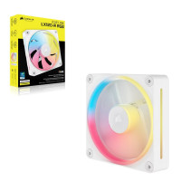 Corsair iCUE LINK LX120?R RGB 120?mm PWM Reverse Fan Expansion Single Pack – White: 66.7?CFM, 2400?RPM, 37.7?dBA, 0.4?A,Static Pressure, Magnetic Dome