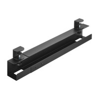 Brateck Extendable Clamp-On Under Desk Cable Tray --  Black, 800/1000/1200x100x178mm (LS)