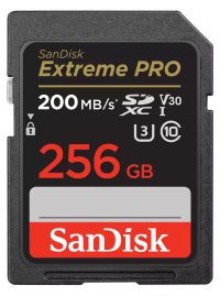 SanDisk 256GB Extreme PRO Memory Card 200MB/s Full HD & 4K UHD Class 30 Speed Shock Proof Temperature Proof Water Proof X-ray Proof Digital Camera