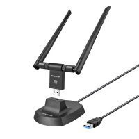 (LS)Simplecom NW811v2 AX1800 Dual Band WiFi 6 USB Adapter 802.11ax with 2x 5dBi High Gain Antennas