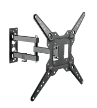 Brateck LPA68-443 Economical Full-Motion TV Wall Mount, Fit Screen Size: 23'-55' Up to 30 KG, Fine Texture Black,382x430x430mm (new)