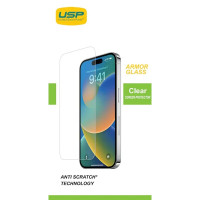USP Apple iPhone 17e / iPhone 16e / iPhone 14 / iPhone 13 Pro / iPhone 13 Armor Glass Full Cover Screen Protector - Scratch-Resistance,3 Years Warrant