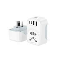 USP Australian Inbound Travel Adapter 2 USB-A + 2 USB-C + AC Socket, Portable device, 4 Universal Sockets, SAA Certification, 2 Year Warranty