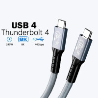 USP BoostUp Thunderbolt 4 USB-C to USB-C Cable (1.8M) Black -USB4 - 40Gbps,240W,8K (60Hz)/4K (144Hz), Fast Charge, Tablet, Phone, 2 Years Warranty