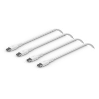 Belkin BoostCharge Braided USB-C to USB-C Cable (1M) (Pack of 2) - White (CAB004bt1MWH2PK), 3A/60W, 480Mbps, 30K+ Bends, Apple, 2 Years Warranty